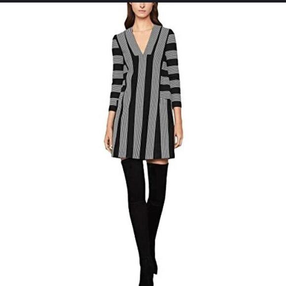 BCBGMAXAZRIA BLACK COMBO NWT DRESS SIZE 6 - Picture 1 of 7